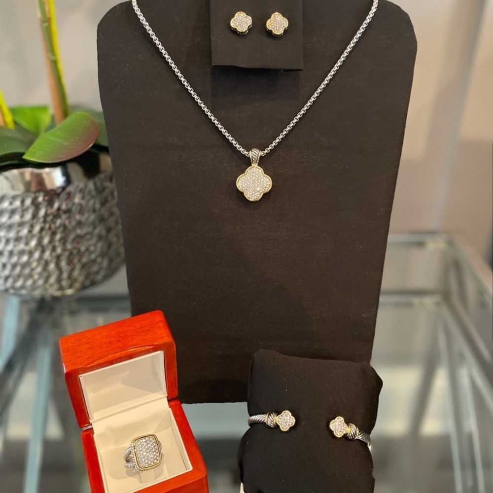 Pave Cable Jewelry Set